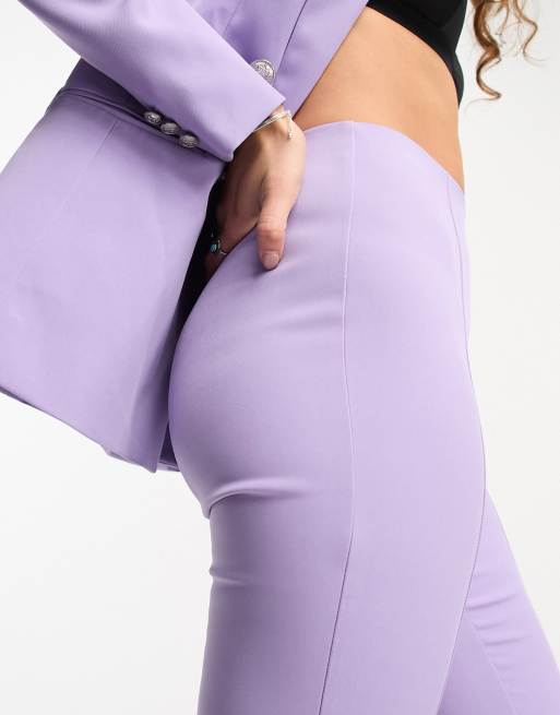 Pantalones lilas de talle alto y corte acampanado de ONLY (parte de un conjunto), 2 de 4