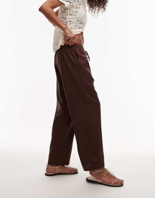 Combinar Pantalon Marron Outfit Palazzo Cafe Cómo Combinar