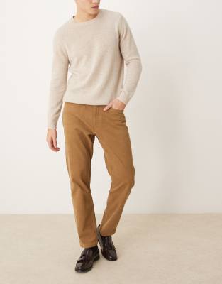 Pantalones marrón medio de corte estándar de pana de Mango - view 1