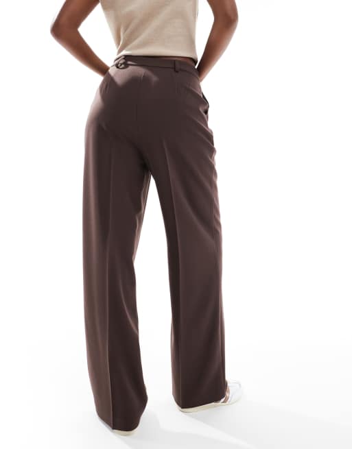 Pantalones marrón oscuro de pernera ancha de New Look, 3 de 5