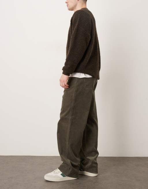 Pantalones marrón topo de pernera recta de pana de ARKET, 3 de 5