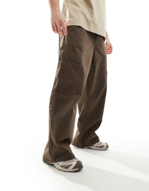 Pantalones marrones cargo de corte muy holgado de ASOS DESIGN - view 1