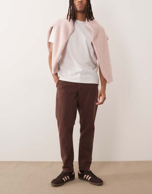 Pantalones marrones de corte tapered de ASOS DESIGN, 2 de 5