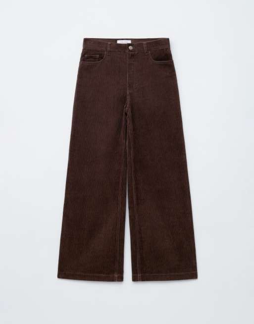 Pantalones marrones de pernera ancha con detalle de 5 bolsillos de pana de & Other Stories, 4 de 4