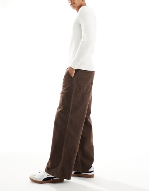Pantalones marrones muy holgados de ASOS DESIGN, 3 de 5