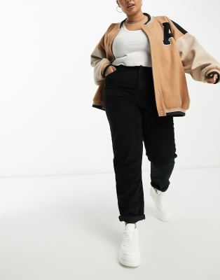 Pantalones mom negros de pana Opal de DTT Plus