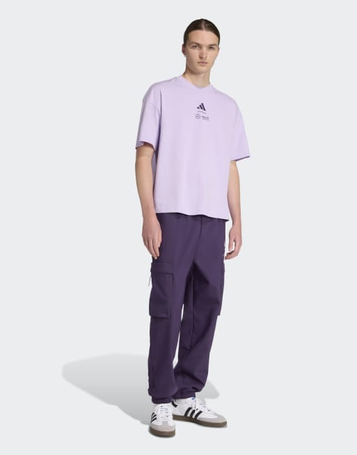 Pantalones morado aurora de tejido liso premium Mercedes-AMG PETRONAS Formula One Team de adidas Performance