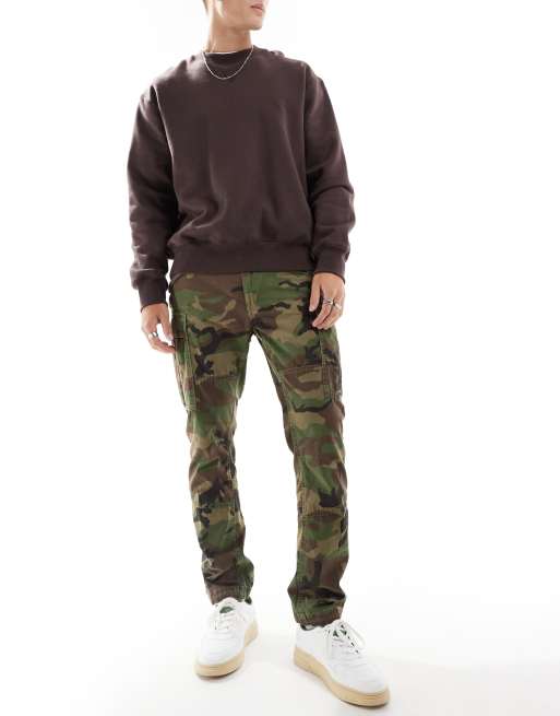 Pantalones multicolores cargo de corte slim con estampado de camuflaje de lona flameada Surplus de Polo Ralph Lauren