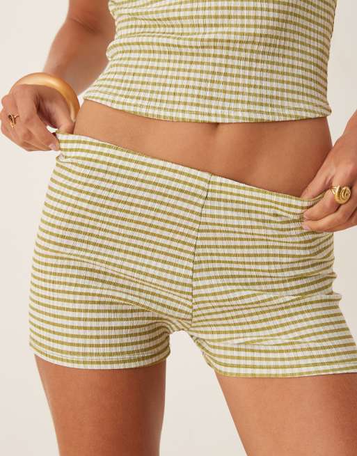 Pantalones muy cortos a cuadros vichy verdes de ASOS DESIGN (parte de un conjunto), 5 de 5