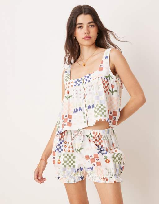 Pantalones muy cortos de estilo bombachos con estampado de mosaico de ASOS DESIGN, 4 de 5