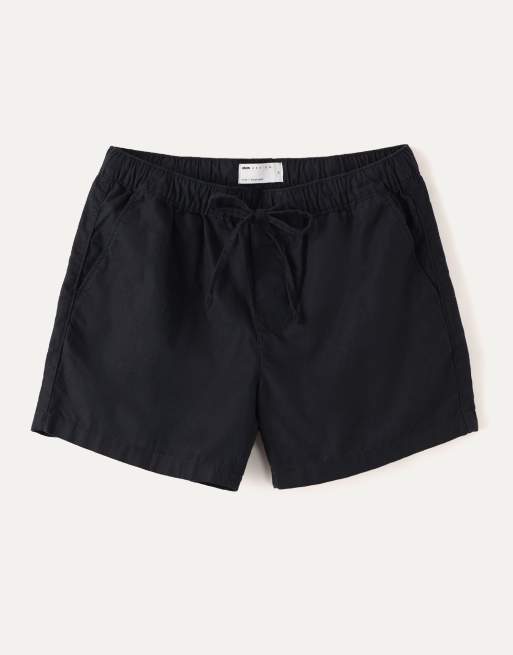 Pantalones muy cortos negros de corte slim de mezcla de lino de ASOS DESIGN, 6 de 6
