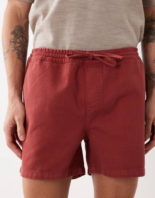 Pantalones muy cortos rojos con cinturilla ancha elástica de ASOS DESIGN, 4 de 5