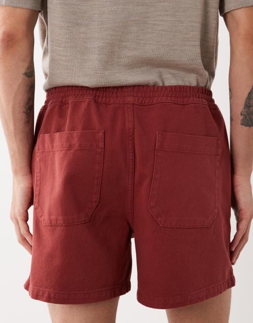 Pantalones muy cortos rojos con cinturilla ancha elástica de ASOS DESIGN, 5 de 5