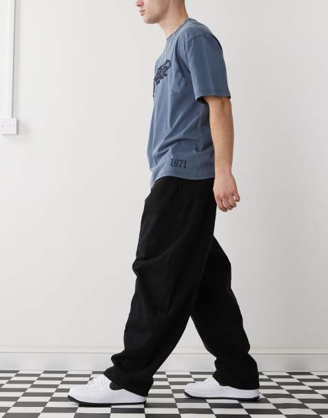 Pantalones negro lavado de corte globo con diseño dividido y costuras de COLLUSION - view 1