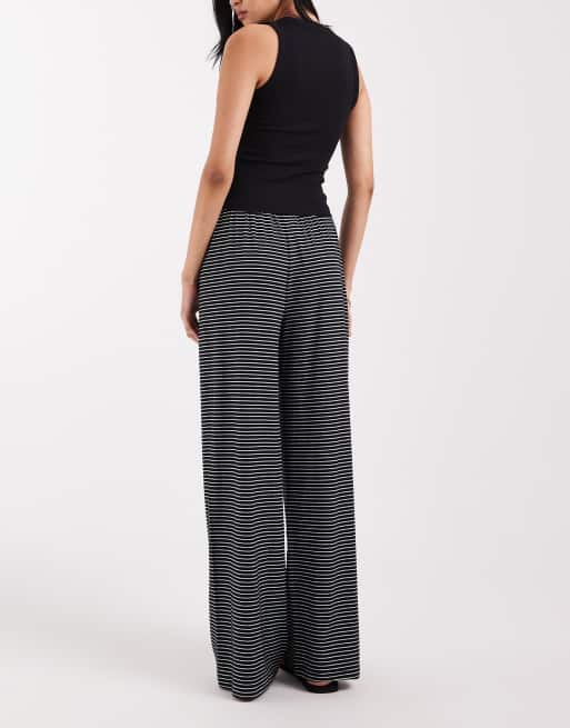 Pantalones negros a rayas de ONLY Tall, 4 de 5