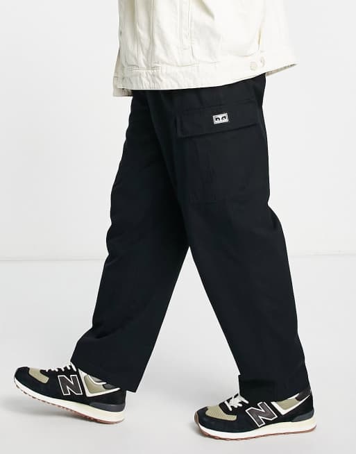 Pantalones negros cargo de tejido antidesgarros Easy de Obey