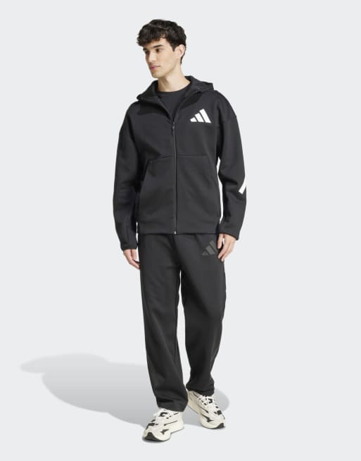 Pantalones negros con bajo amplio adidas Z.N.E. de adidas Performance