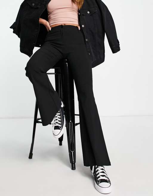 Pantalones negros de campana de sastre de |