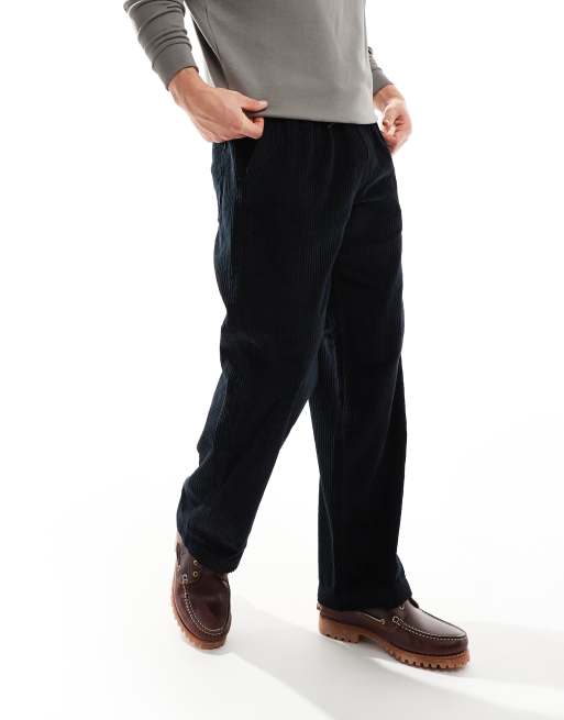 Pantalones negros de corte ancho sin cierres de pana Bill de Jack & Jones, 3 de 5