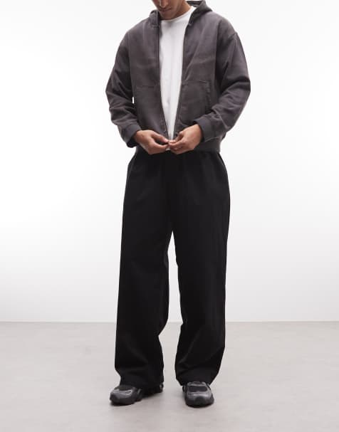 Pantalones negros de corte globo XL de mezcla de lino de COLLUSION - view 1