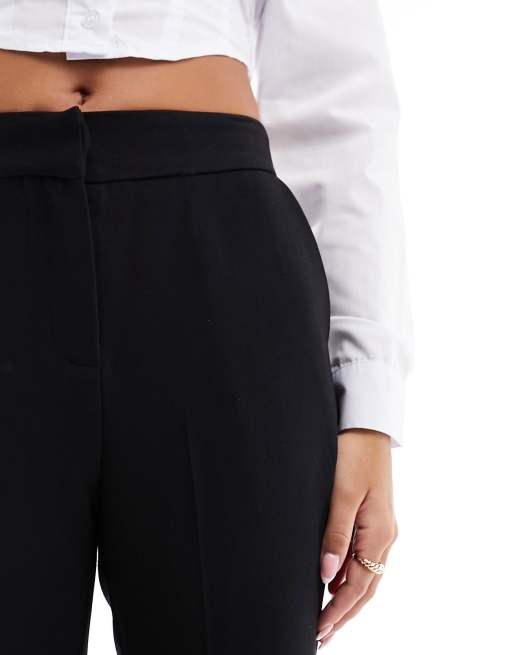 Pantalones negros de corte sartorial con banda lateral de satén de Morgan, 4 de 5