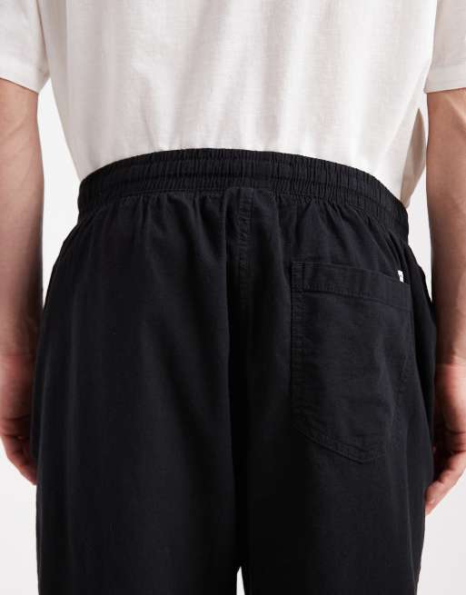 Pantalones negros de corte suelto de mezcla de lino de Jack & Jones, 5 de 5