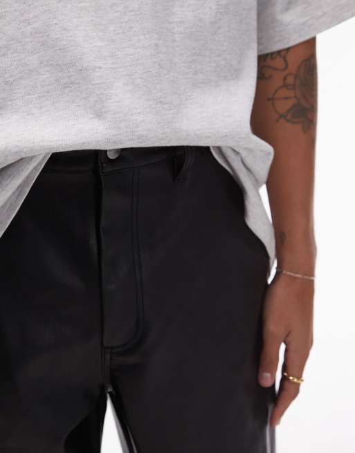 Pantalones negros de cuero sintético Single Knee de Carhartt WIP, 2 de 5