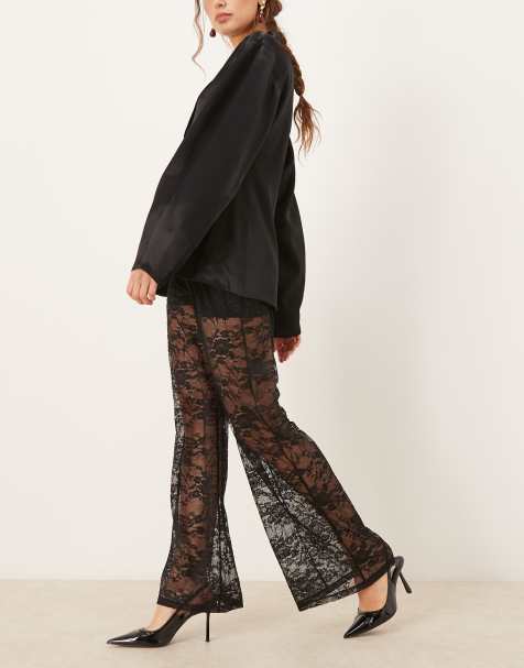 Pantalones negros de encaje de Gina Tricot - view 1