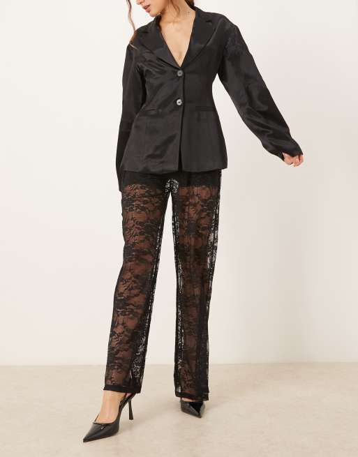 Pantalones negros de encaje de Gina Tricot, 2 de 5