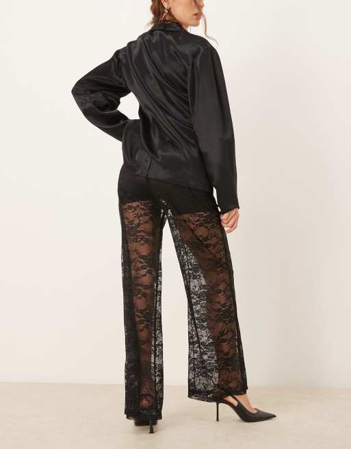 Pantalones negros de encaje de Gina Tricot, 3 de 5
