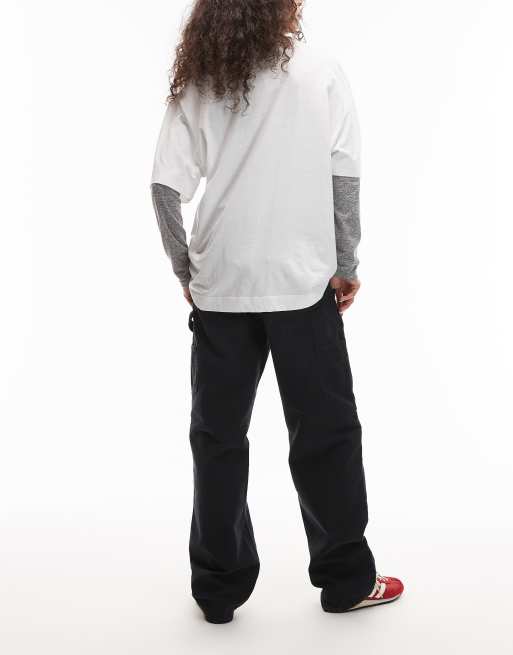Pantalones negros de estilo carpintero y corte recto Pierce de Carhartt WIP, 3 de 5