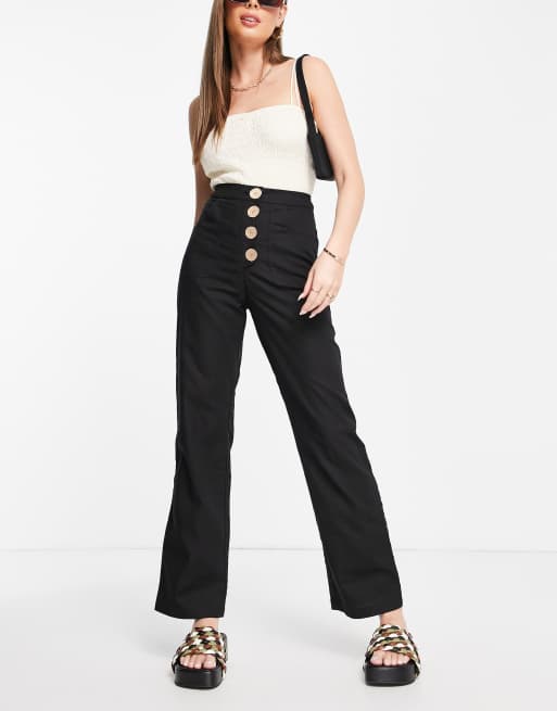 Pantalones negros de pernera ancha Benedetta de Finders Keepers