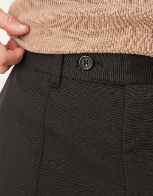 Pantalones negros de pernera ancha con pinzas de Cordura Tony de Selected , 3 de 5