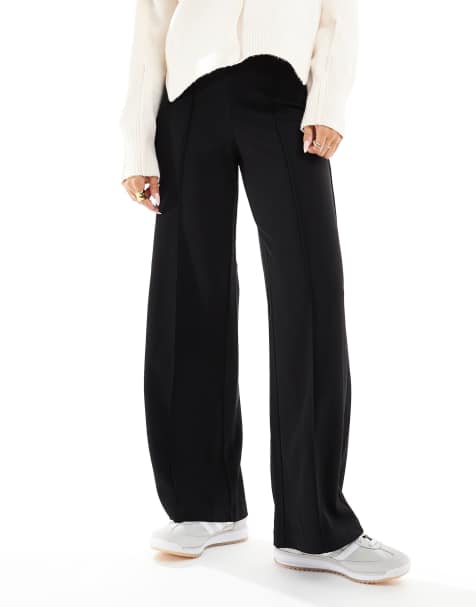 Pantalones negros de pernera ancha con pinzas delanteras de Vero Moda - view 1
