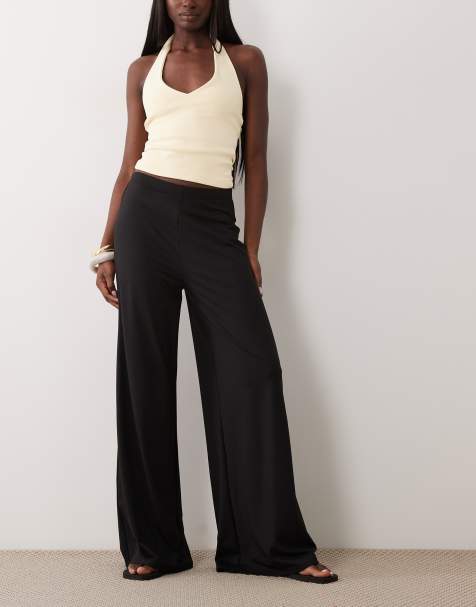 Pantalones negros de pernera ancha de ASOS DESIGN (parte de un conjunto) - view 1