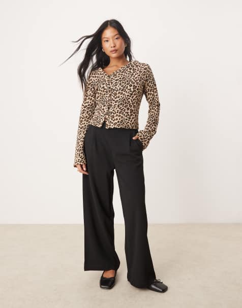 Pantalones negros de pernera ancha de JDY Petite - view 1