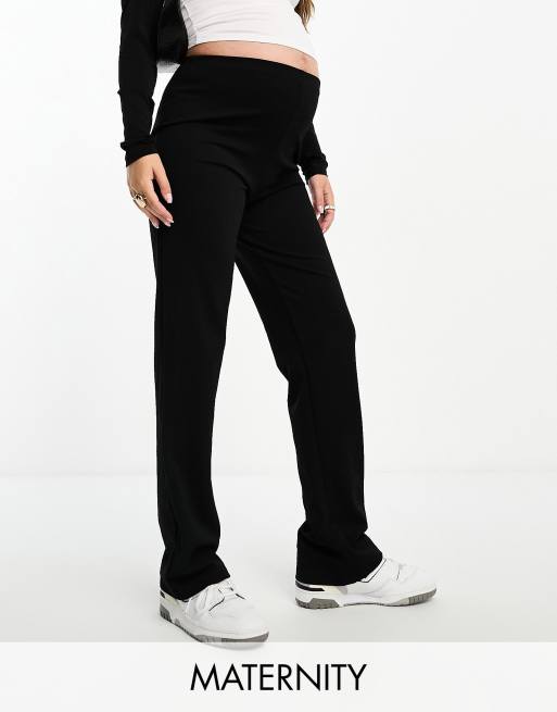 Pantalones negros de pernera ancha de Mamalicious Maternity 
