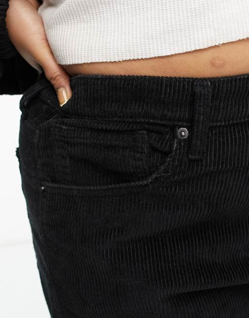 Pantalones negros de pernera ancha de pana Silvia de DTT Plus, 4 de 5