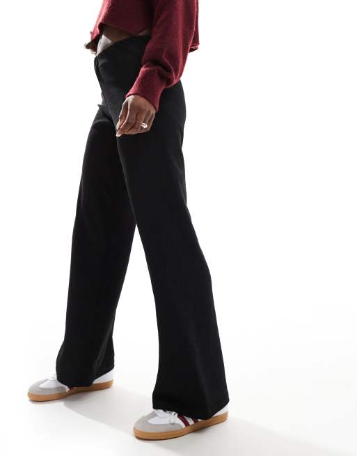 Pantalones negros de pernera ancha de tejido texturizado de Pimkie, 5 de 5