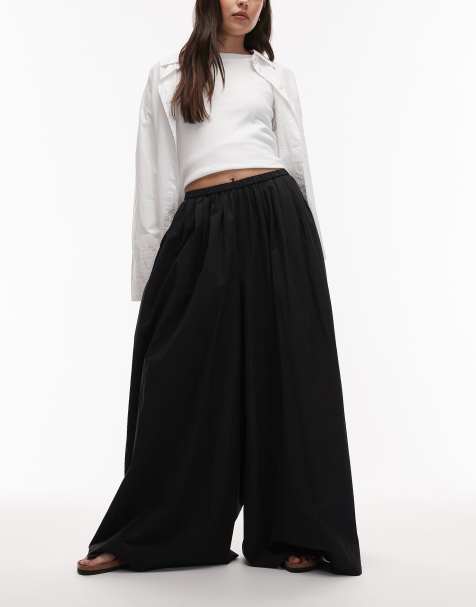 Pantalones negros de pernera muy ancha de ASOS DESIGN - view 1