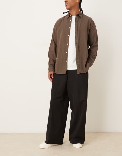Pantalones negros de pernera suelta con cinturilla elástica parcial de ASOS DESIGN, 2 de 5