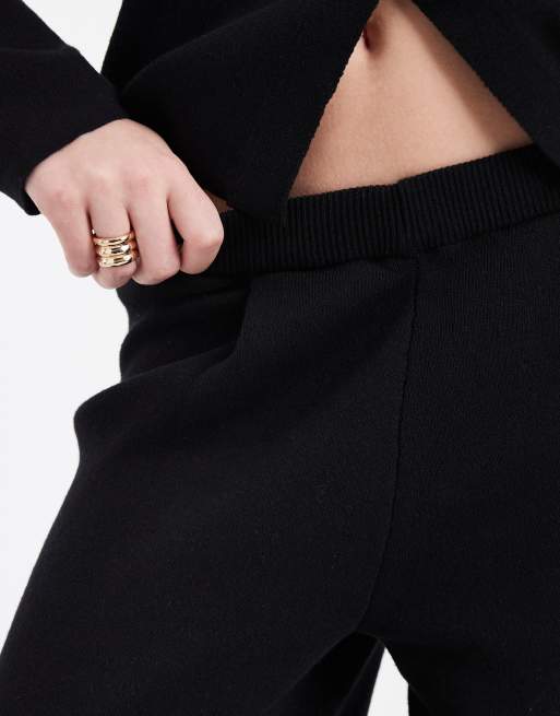 Pantalones negros de punto de ASOS DESIGN (parte de un conjunto), 4 de 5