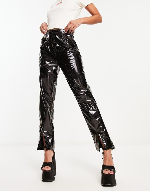 Pantalones negros de sastre de poliuretano de Heartbreak