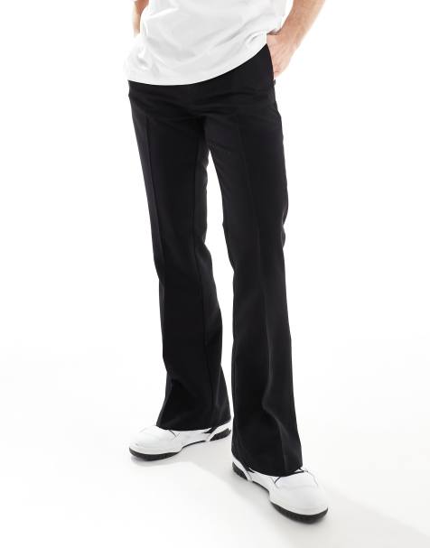 Pantalones negros de vestir acampanados de ASOS DESIGN - view 1