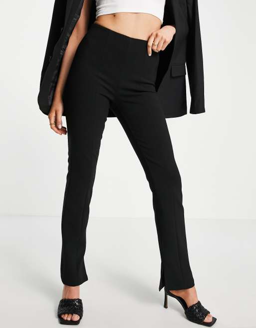 Pantalones negros elásticos de mezcla de poliéster de & Other Stories - BLACK