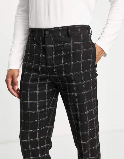 Pantalones negros holgados a cuadros de River Island, 4 de 4