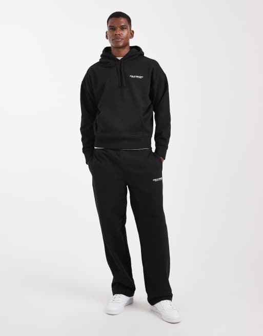 Pantalones negros holgados con logo de bandera de felpa gruesa de la colección cápsula Sport de Polo Ralph Lauren (parte de un conjunto)
