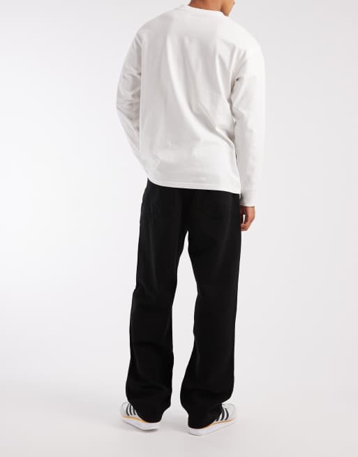 Pantalones negros holgados con pinzas de ASOS DESIGN, 3 de 5