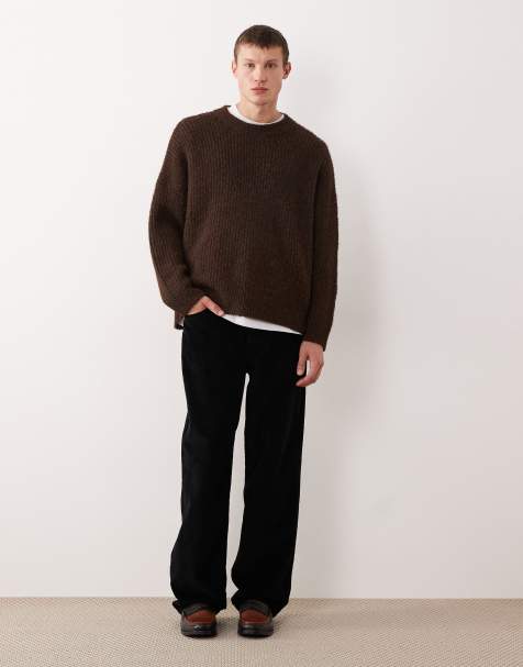 Pantalones negros holgados de pana de ASOS DESIGN - view 1