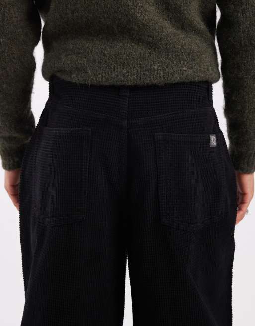 Pantalones negros holgados extragrandes de pana abullonada de ASOS DESIGN, 5 de 5